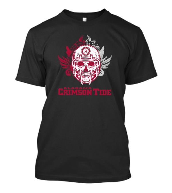 Alabama Crimson Tide Skull Football Helmet T-Shirt