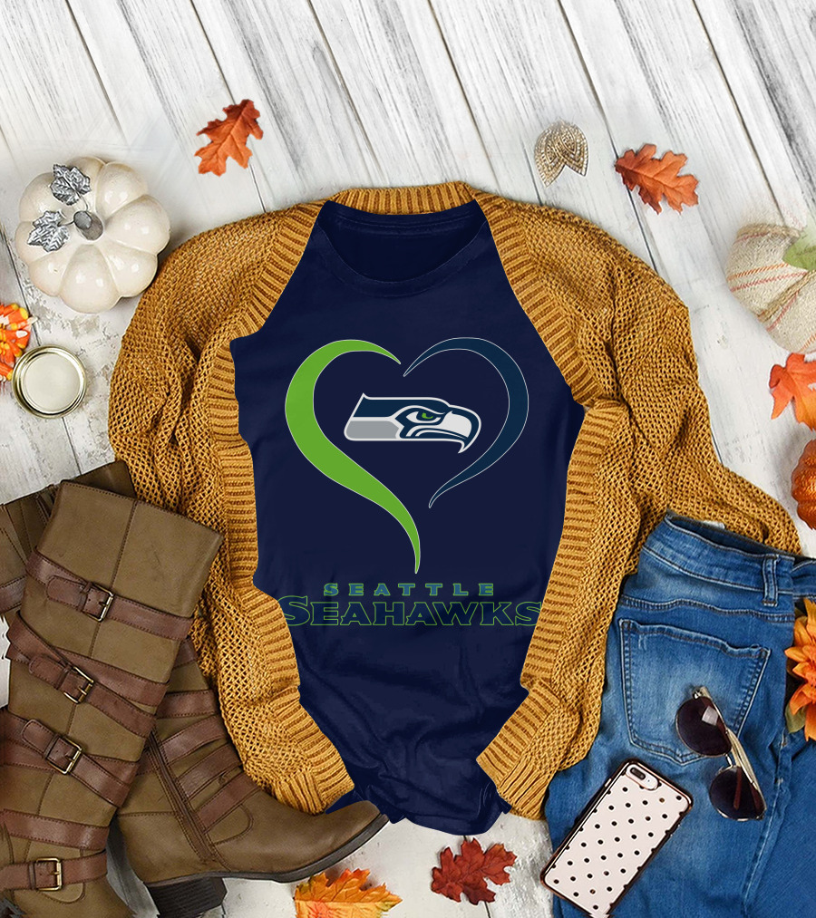 Seattle Seahawks Heart T-Shirt