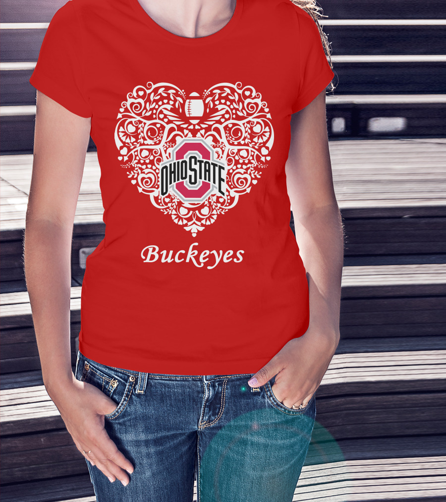 Ohio State Buckeyes Heart T-Shirt