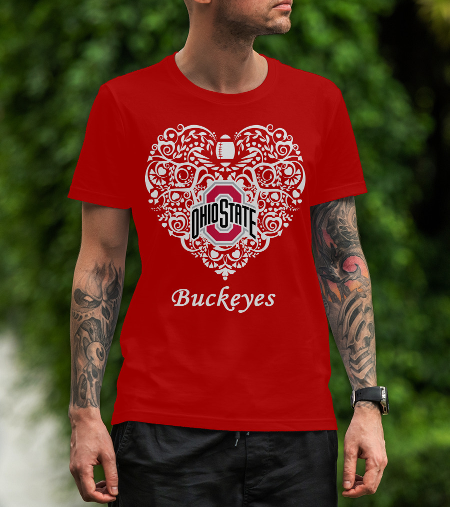 Ohio State Buckeyes Heart T-Shirt