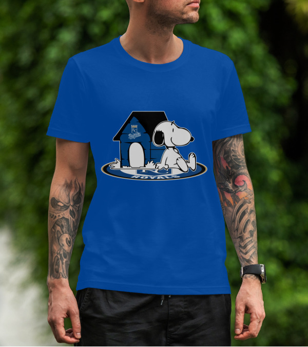 Kansas City Royals Snoopy And Doghouse Fan Now And Forever T-Shirt