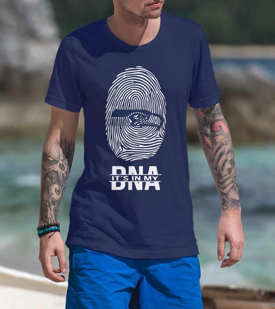 Seattle Seahawks Fingerprint It's In My DNA T-Shirt