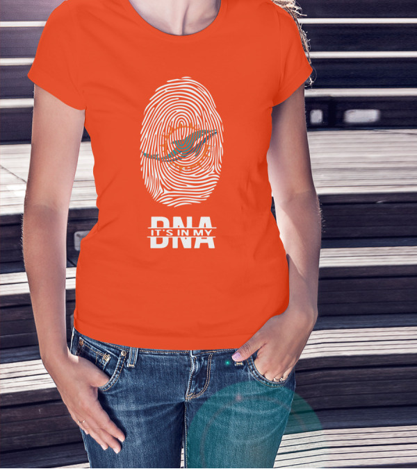 Miami Dolphins It's In My DNA Fingerprint T-Shirt