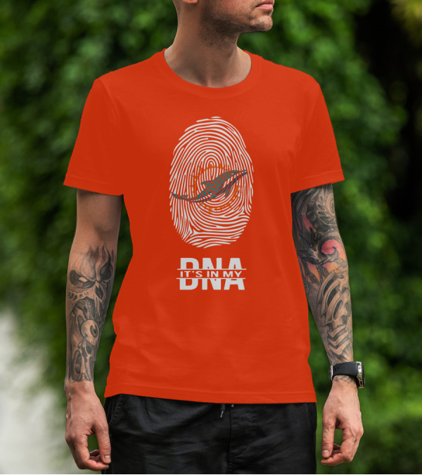 Miami Dolphins It's In My DNA Fingerprint T-Shirt