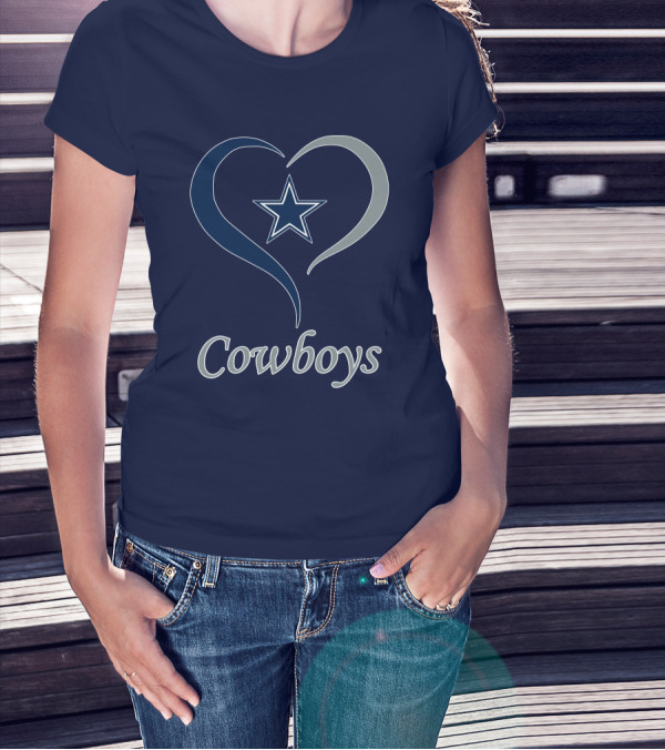 Cowboys Star Heart T-Shirt