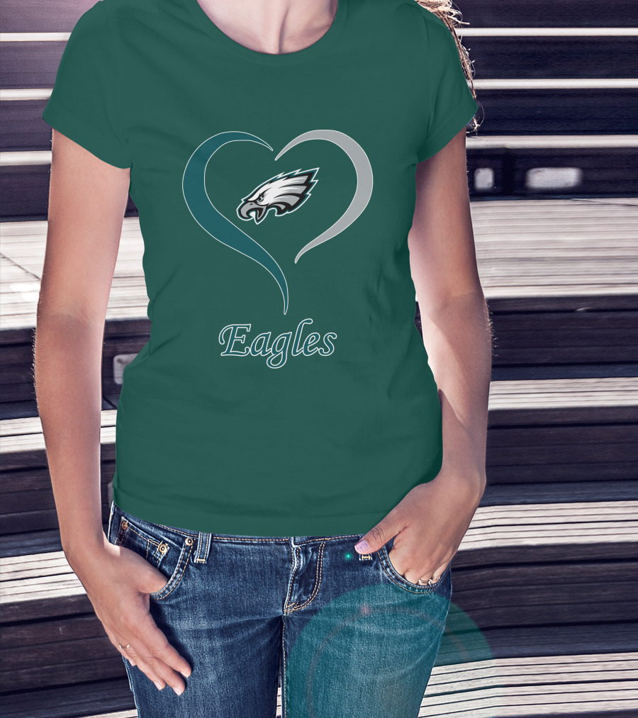 Eagles Heart Emblem With Philadelphia Iconic T-Shirt