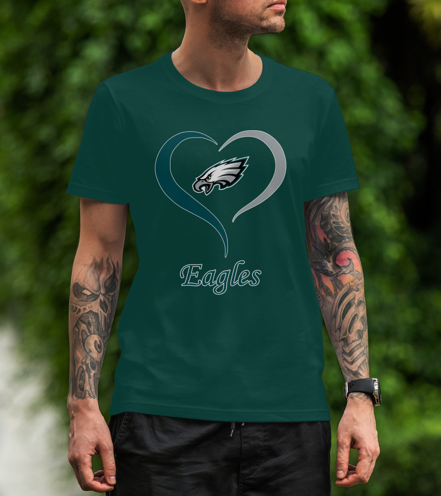 Eagles Heart Emblem With Philadelphia Iconic T-Shirt