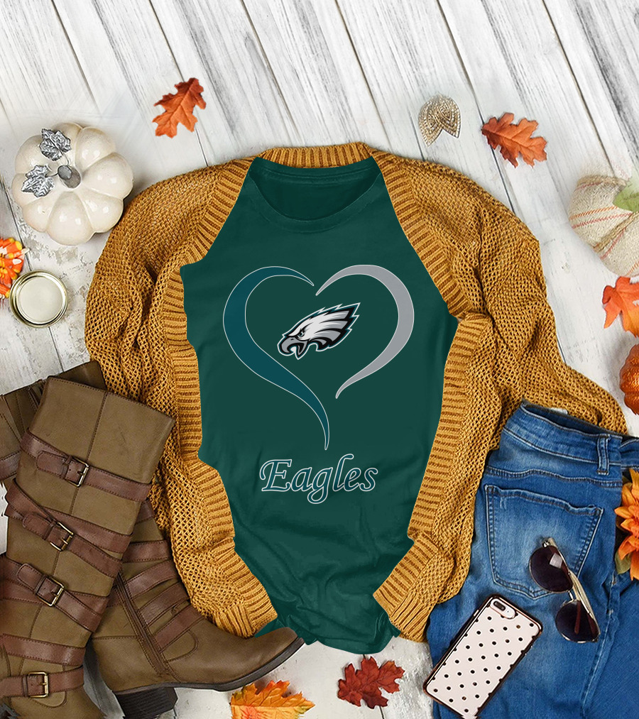 Eagles Heart Emblem with Philadelphia Iconic T-Shirt