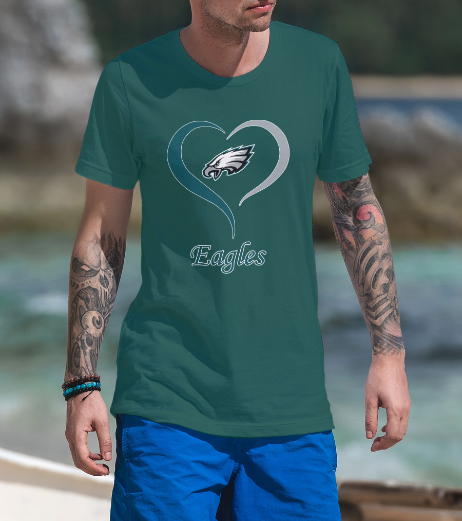 Eagles Heart Emblem With Philadelphia Iconic T-Shirt