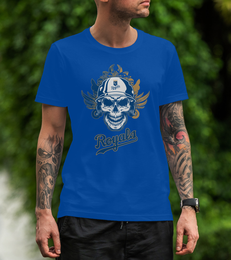 Kansas City Royals Skull Helmet T-Shirt