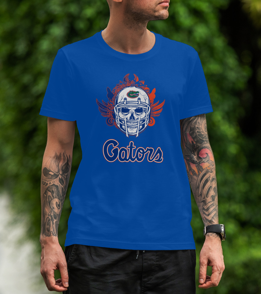 Gators Football Skull With Wings T-Shirt