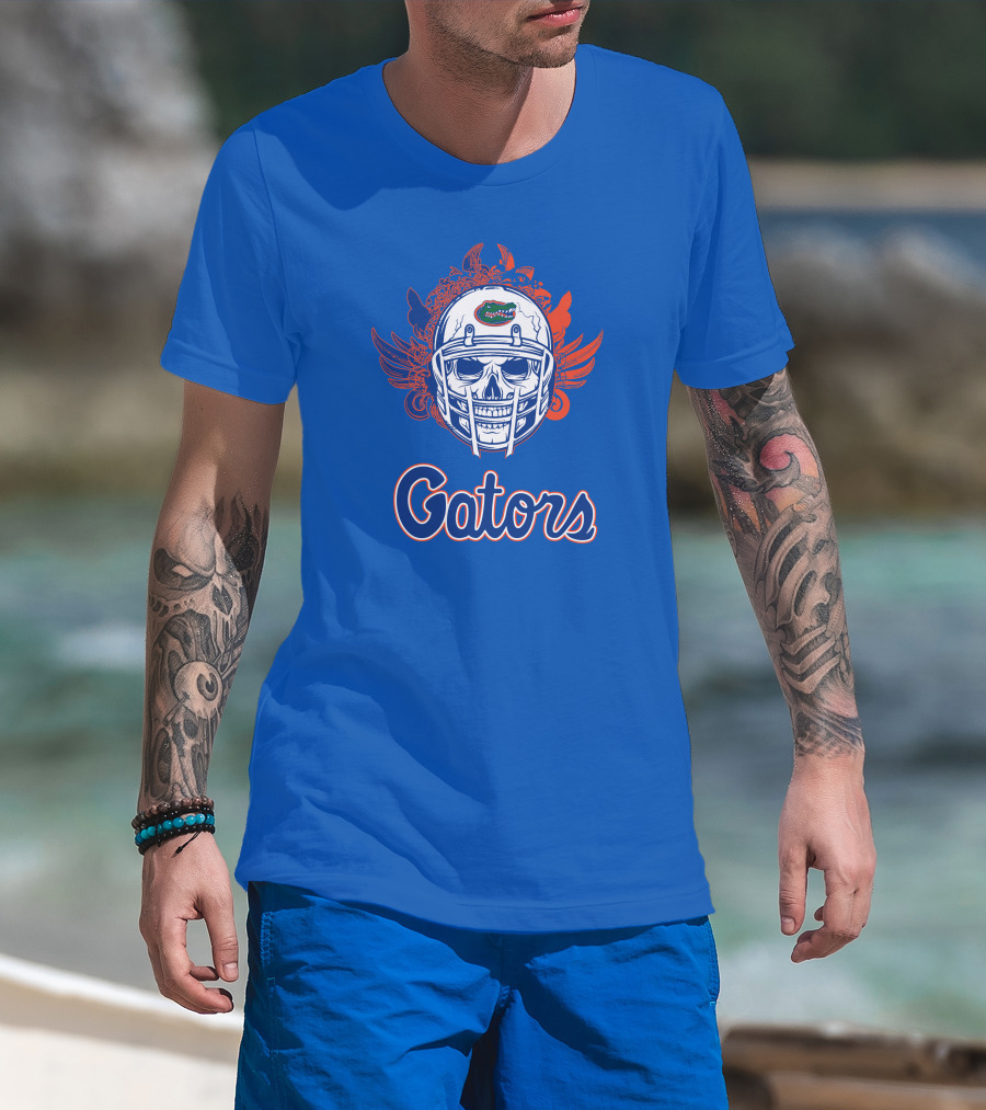Gators Football Skull With Wings T-Shirt