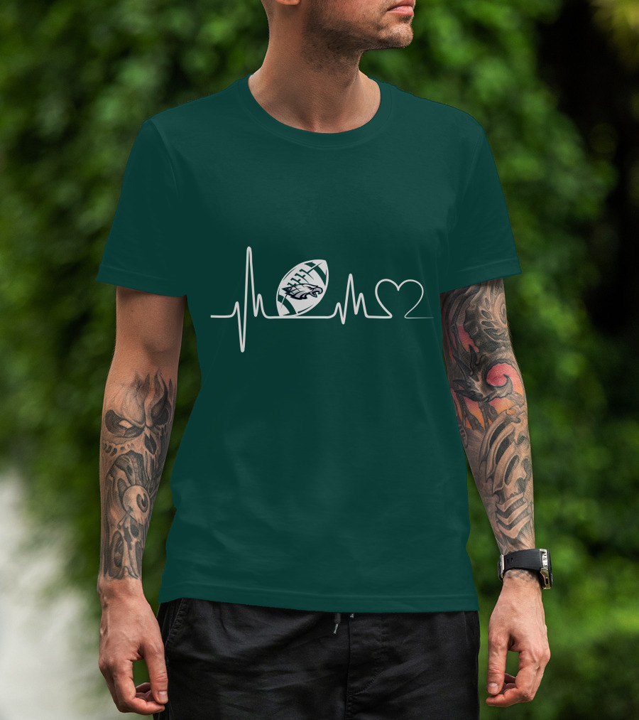Philadelphia Eagles Heartbeat Football Pulse T-Shirt