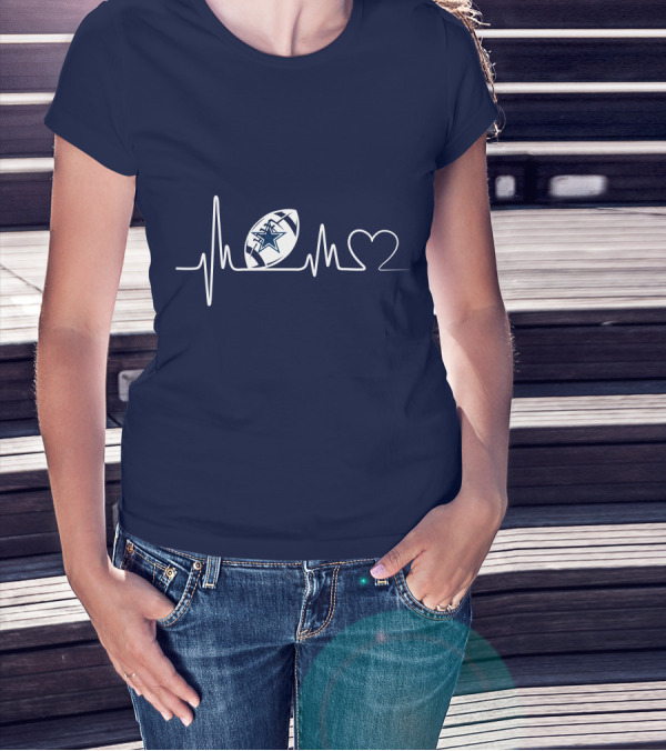 Dallas Cowboys Football Heartbeat T-Shirt