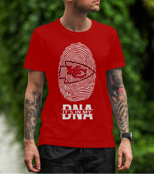 Kansas City Chiefs KC Fingerprint It's In My DNA T-Shirt