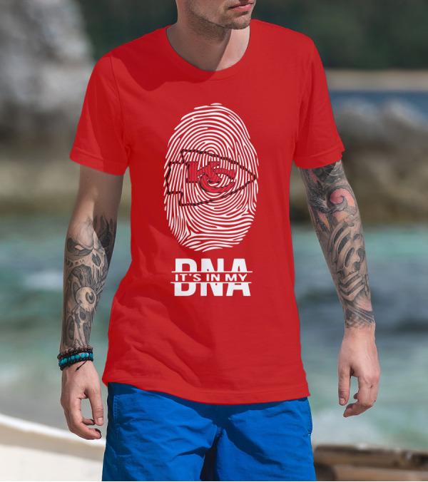 Kansas City Chiefs KC Fingerprint It's In My DNA T-Shirt