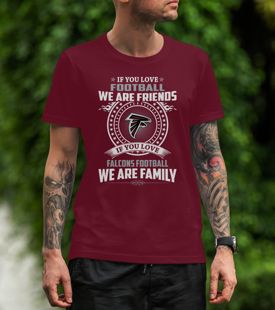 If You Love Football Falcons Football We Are Friends We Are Family T-Shirt