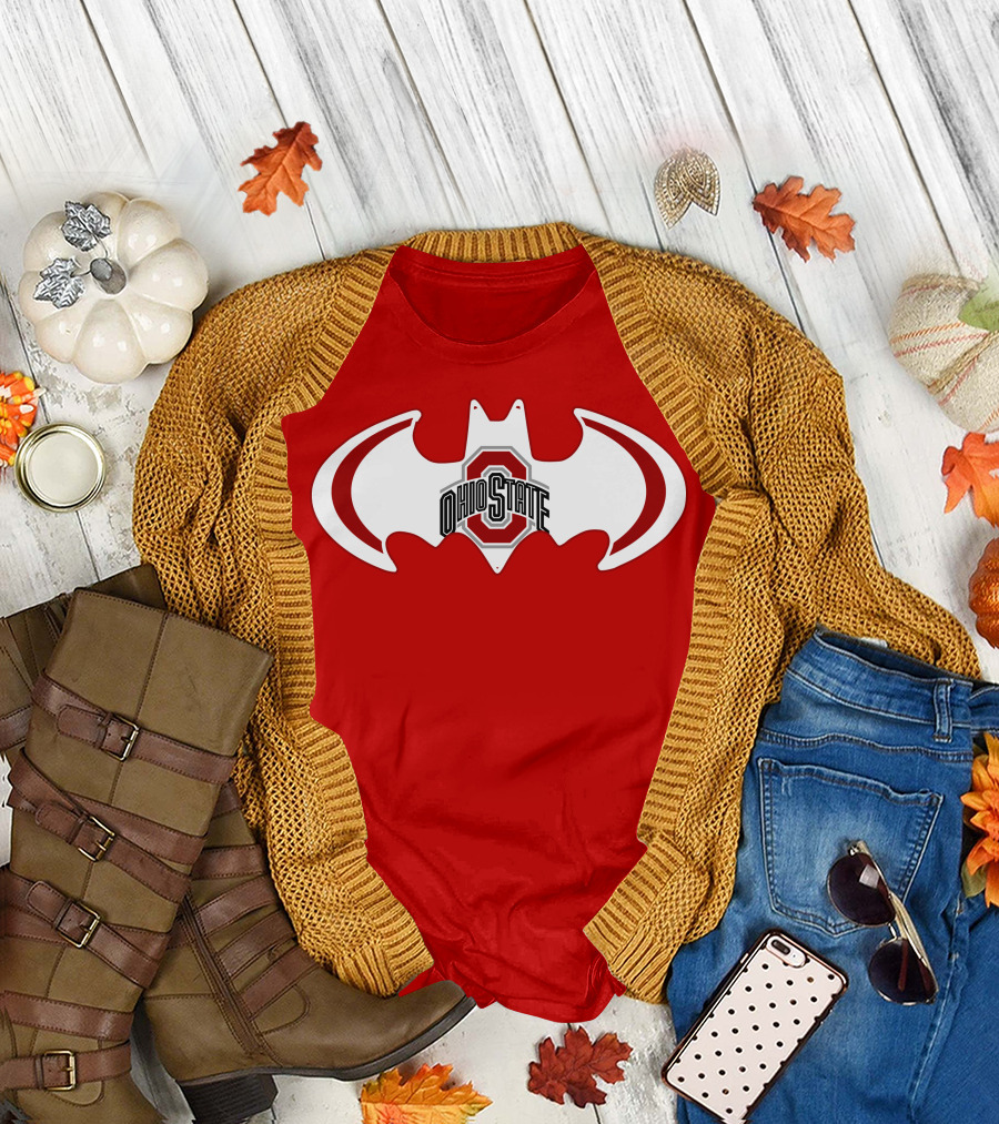 Ohio State Buckeyes Batman Concept T-Shirt