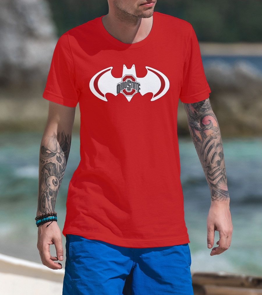 Ohio State Buckeyes Batman Concept T-Shirt