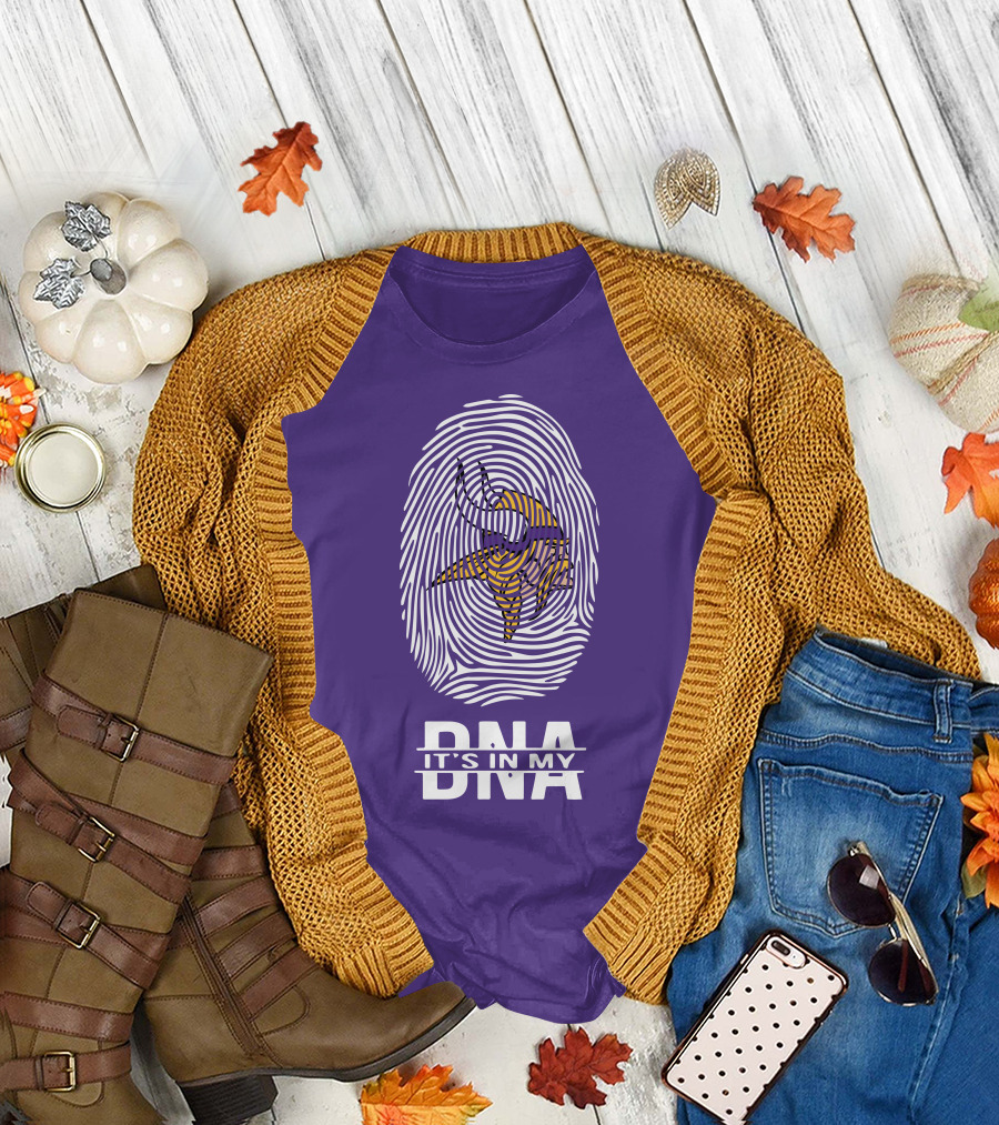 Minnesota Vikings It's In My DNA Fingerprint T-Shirt