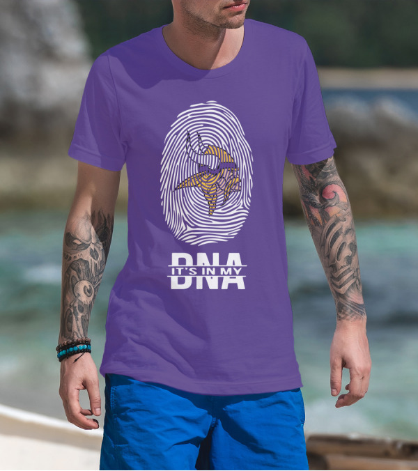 Minnesota Vikings It's In My DNA Fingerprint T-Shirt