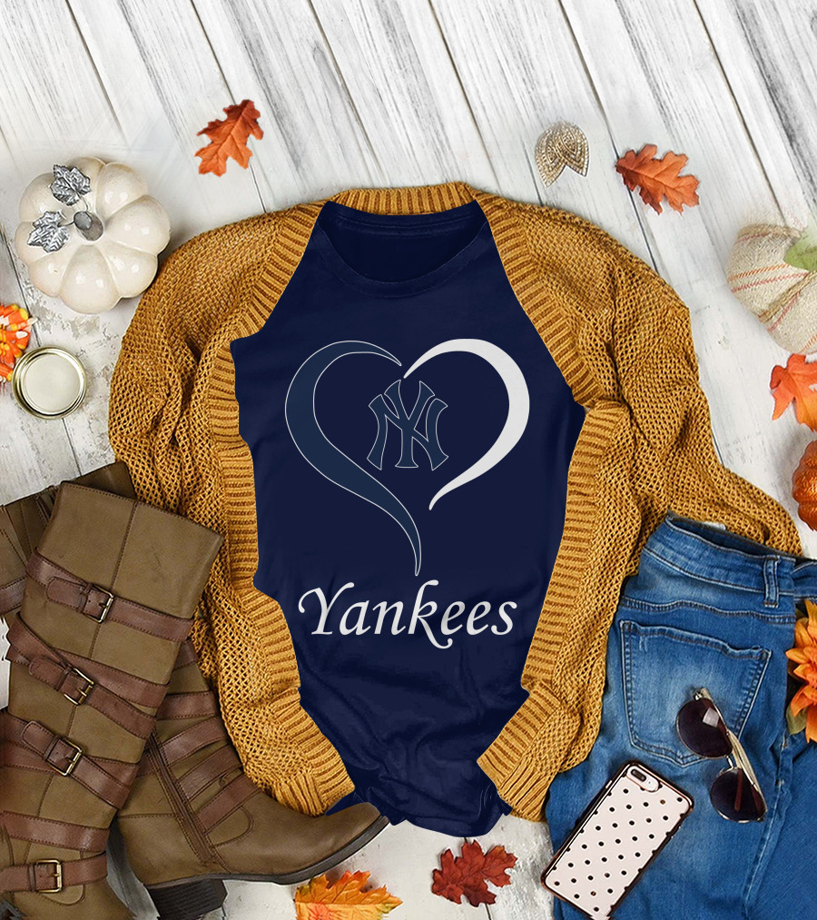 Yankees Heart Logo with NY Yankees Emblem T-Shirt