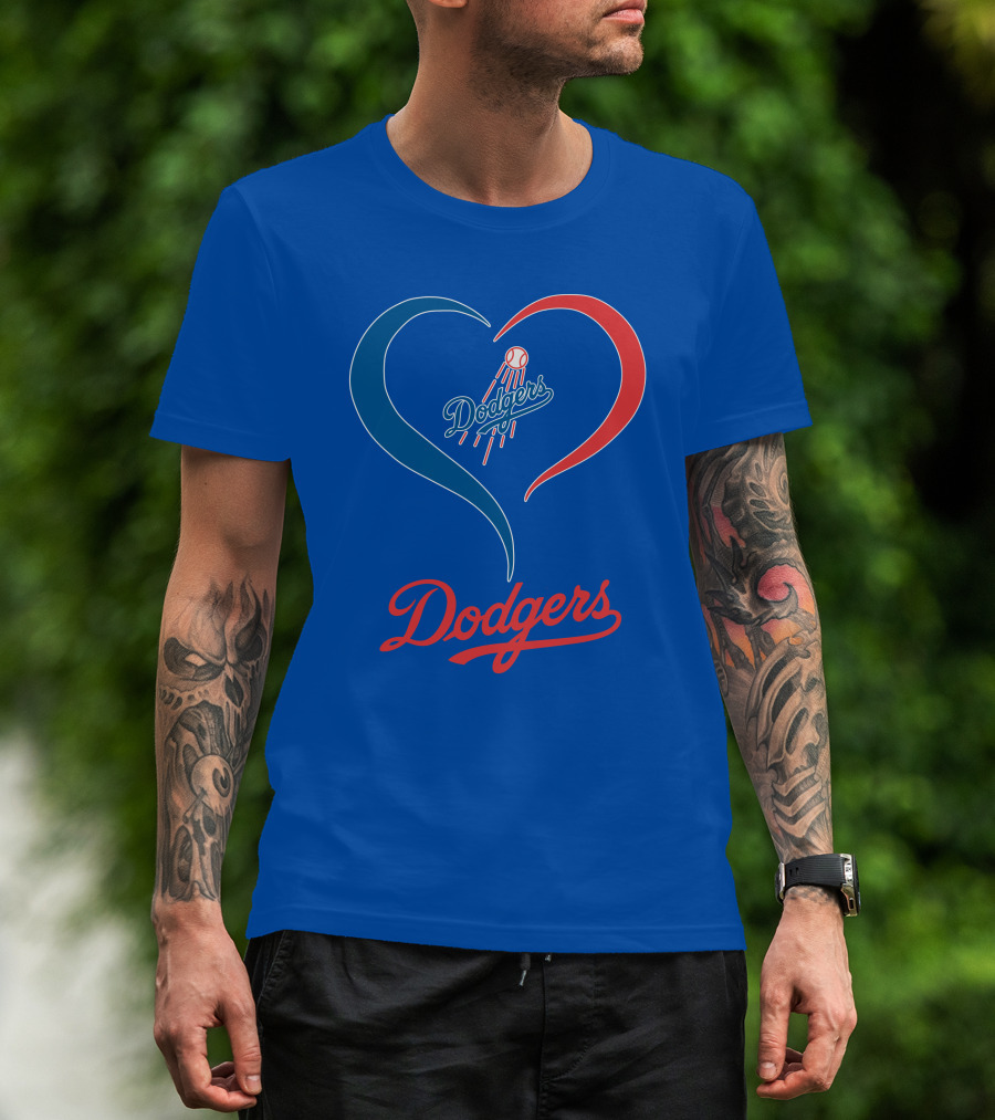 Los Angeles Dodgers Heart T-Shirt