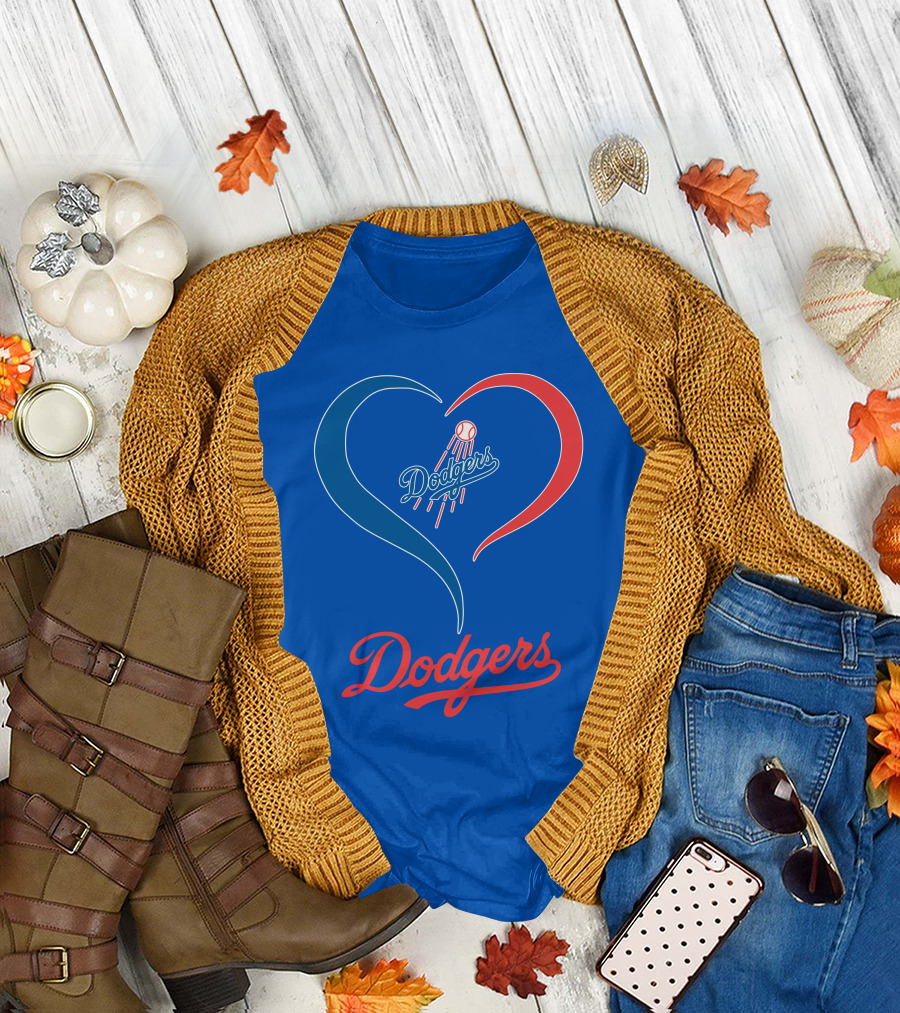 Los Angeles Dodgers Heart T-Shirt