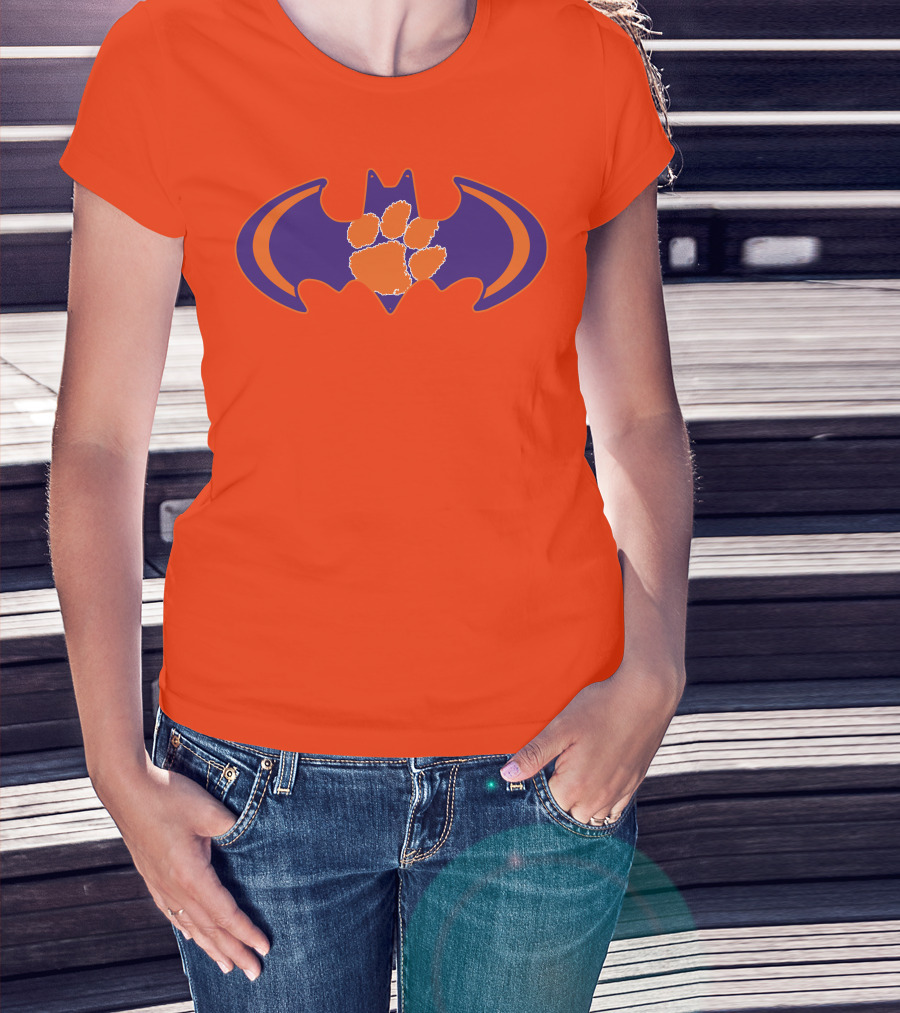 Clemson Tigers Paw Bat T-Shirt