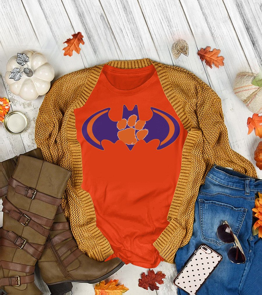 Clemson Tigers Paw Bat T-Shirt
