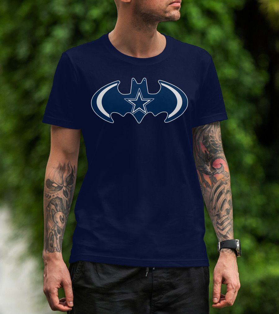 Dallas Cowboys Are Coming Batman Symbol Star T-Shirt
