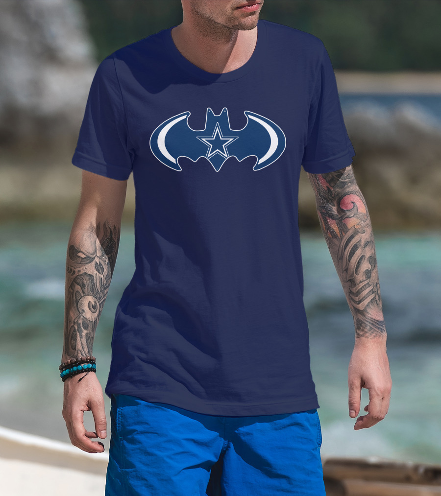 Dallas Cowboys Are Coming Batman Symbol Star T-Shirt