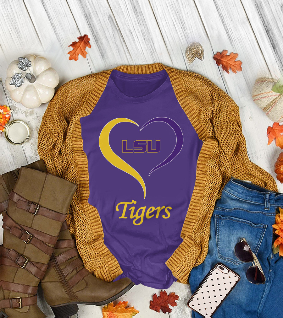 LSU Tigers Heart Symbol Pride T-Shirt