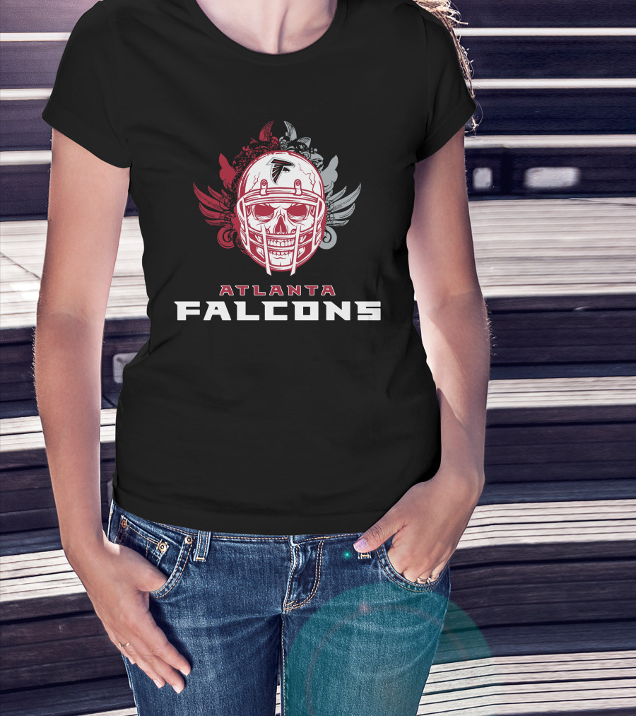 Atlanta Falcons Skull Helmet T-Shirt