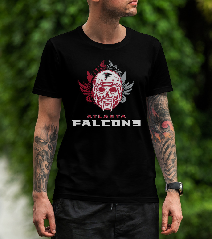 Atlanta Falcons Skull Helmet T-Shirt