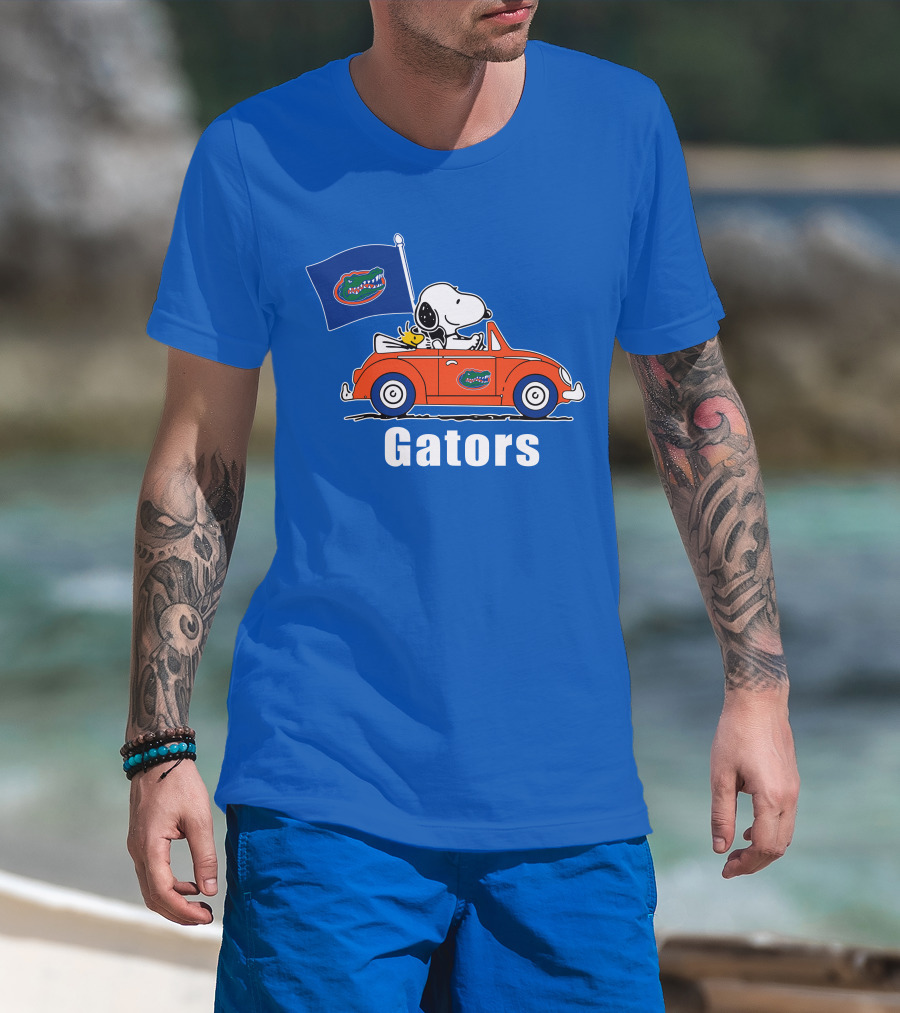 Florida Gators Snoopy Driving With Woodstock T-Shirt
