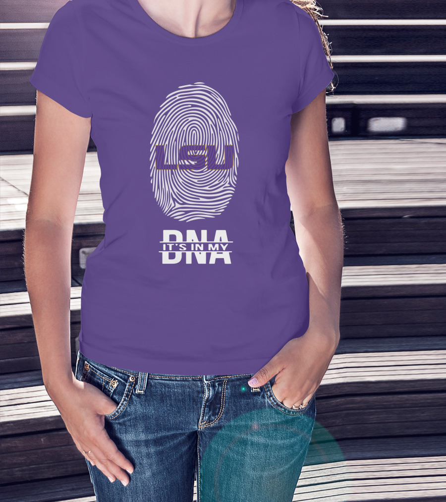 Lsu It's In My Dna Fingerprint Tiger Spirit T-Shirt