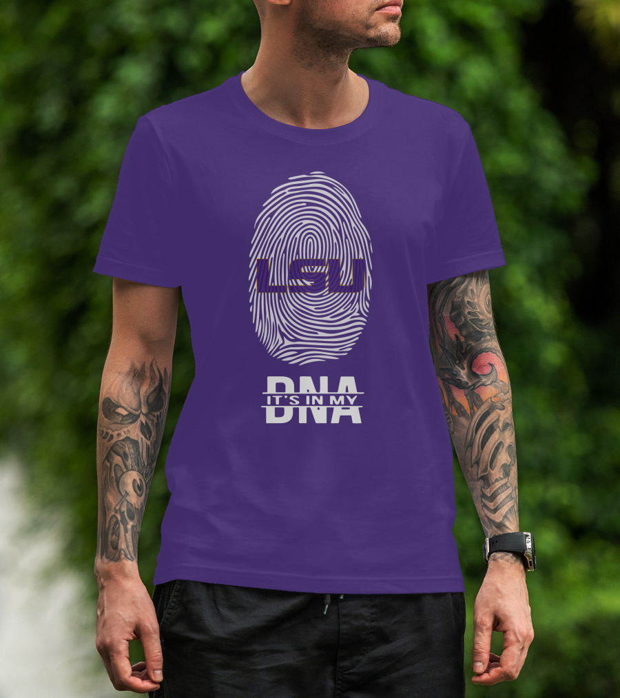 Lsu It's In My Dna Fingerprint Tiger Spirit T-Shirt