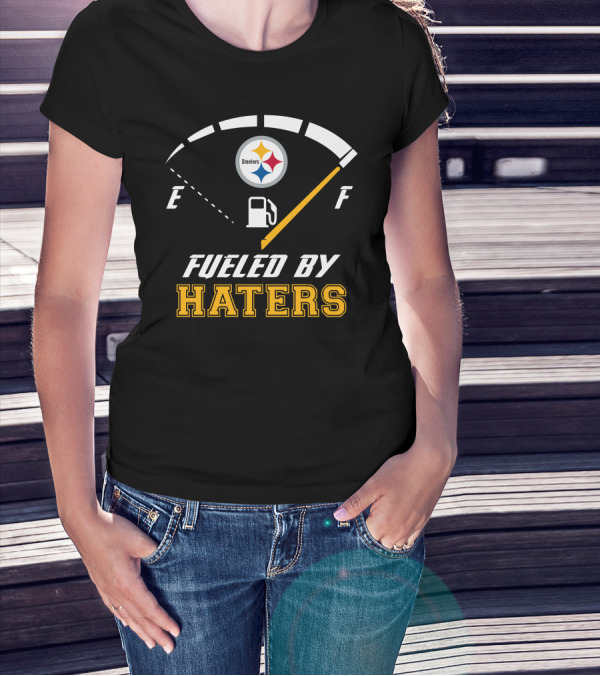 Pittsburgh Steelers Fueled By Haters Gauge Fuel Tank T-Shirt