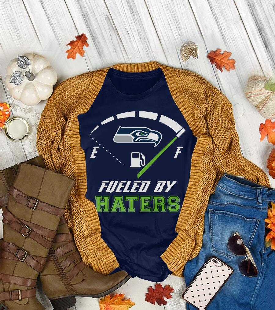Seattle Seahawks Fueled By Haters Football Energy Gauge T-Shirt