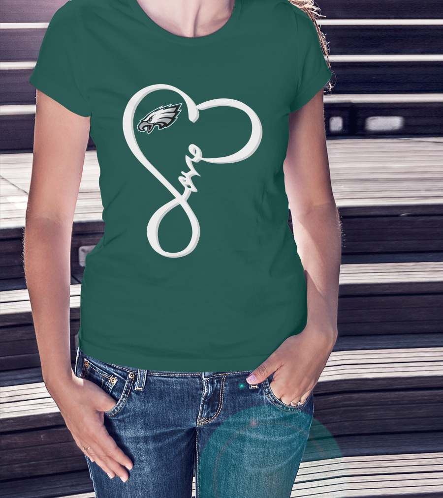 Philadelphia Eagles Love Heart T-Shirt