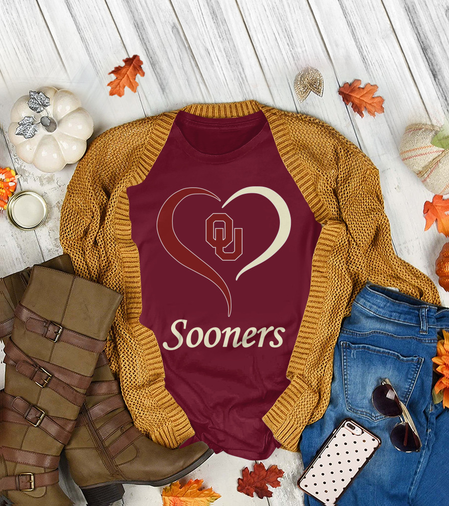 Sooners OU Heart T-Shirt