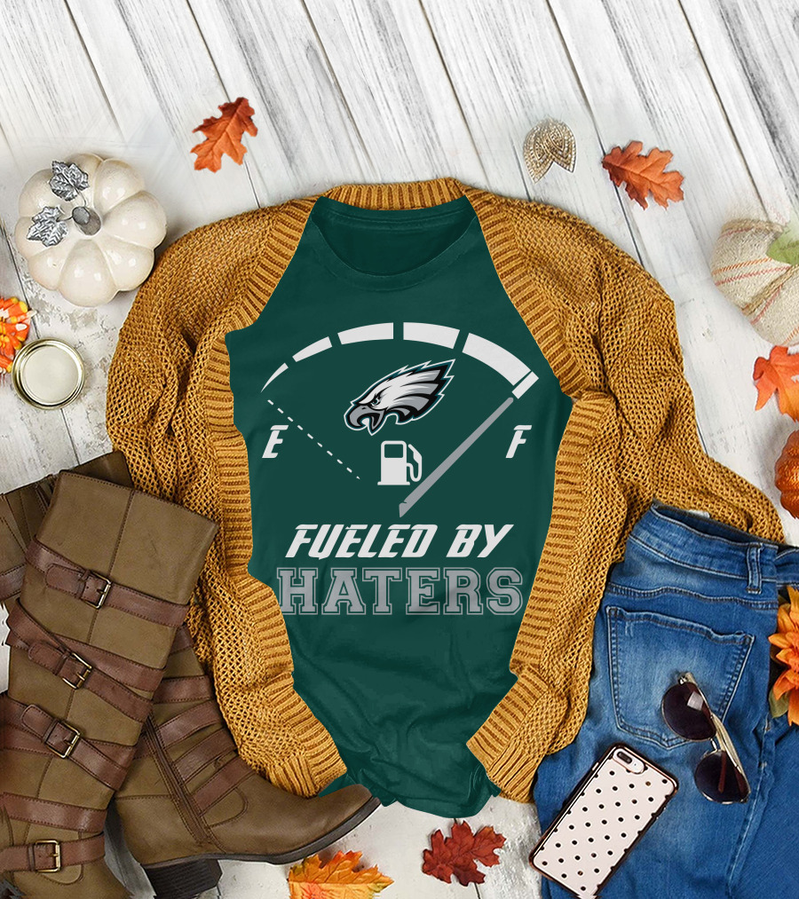 Philadelphia Eagles Fueled By Haters Fuel Gauge T-Shirt