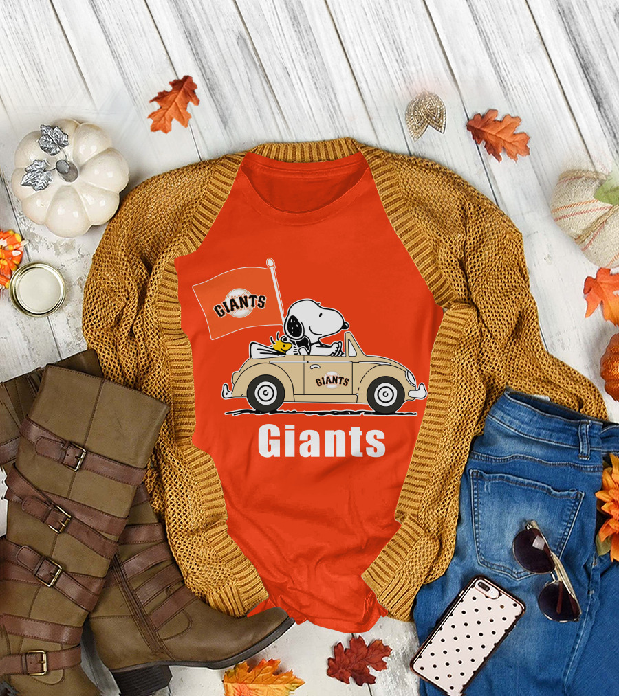 Giants Snoopy Car Adventure T-Shirt