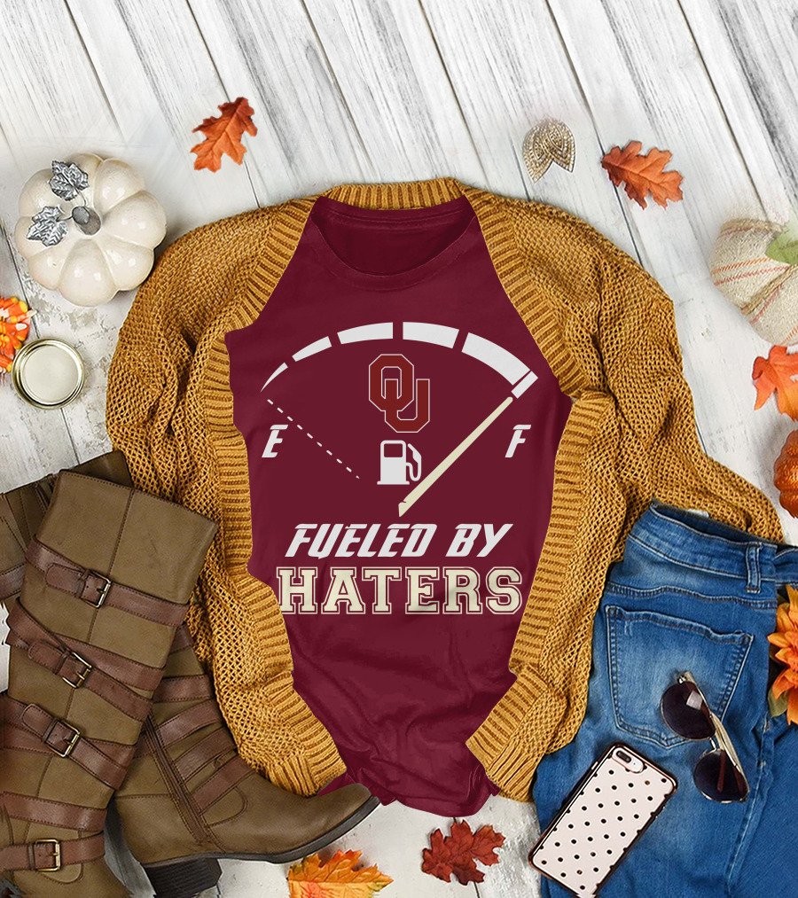 Oklahoma Sooners Fueled By Haters Energy Meter OU T-Shirt