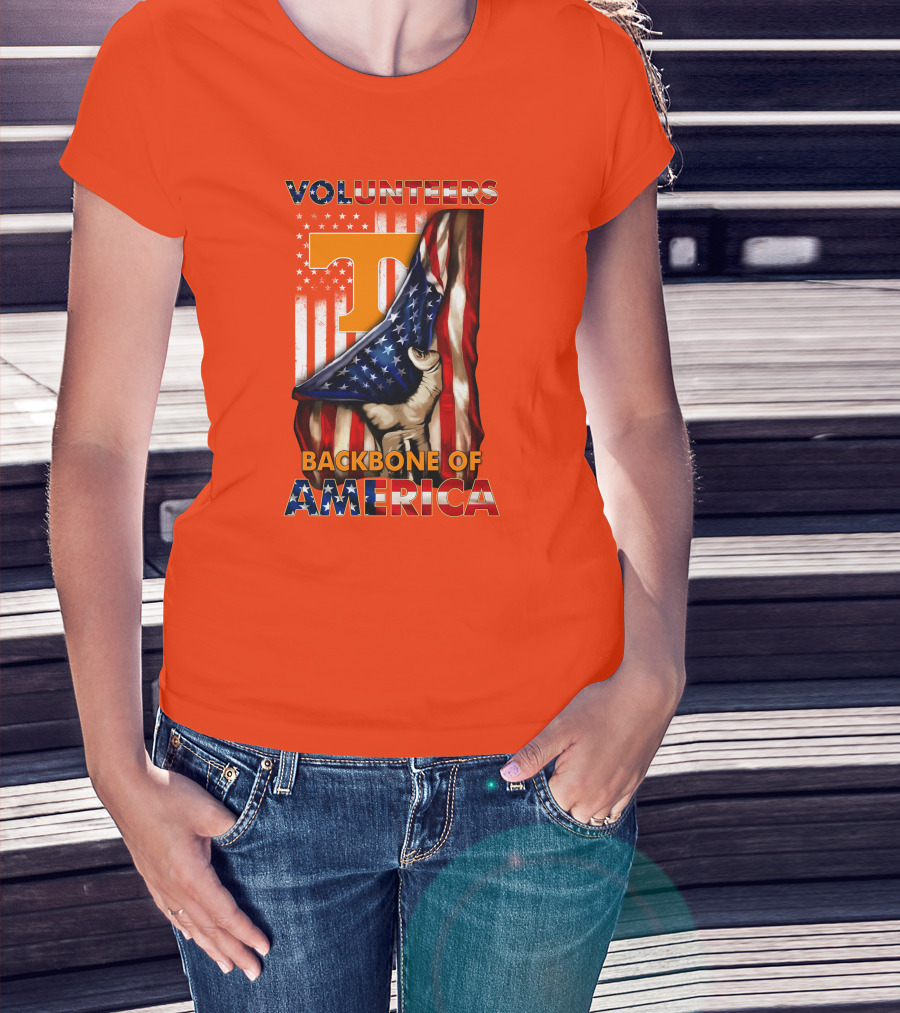 Tennessee Volunteers Backbone Of America Patriotic T-Shirt