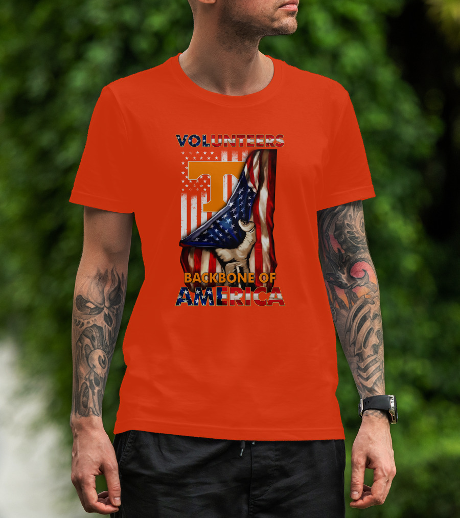 Tennessee Volunteers Backbone Of America Patriotic T-Shirt