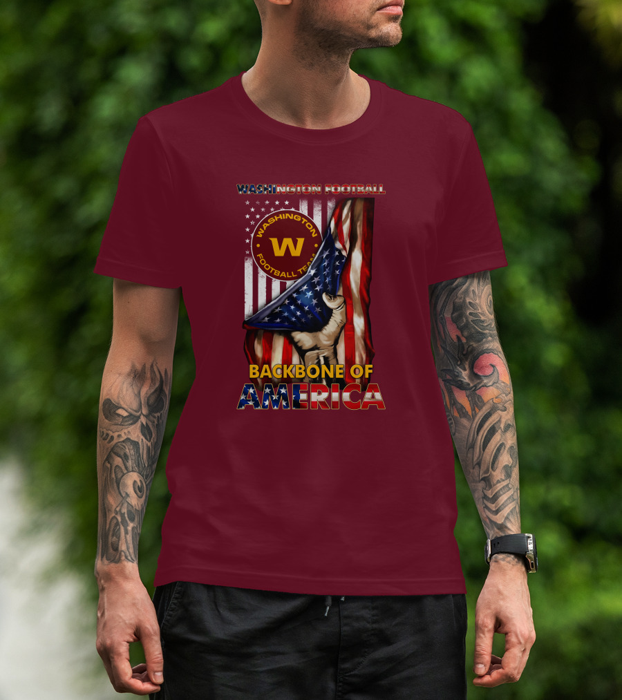 Washington Football Team Backbone Of America Stars And Stripes W T-Shirt