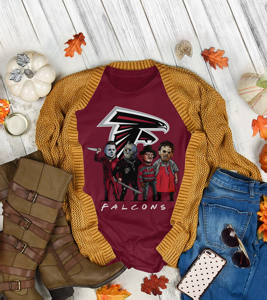 Atlanta Falcons The Slasher Squad Halloween Teams T-Shirt