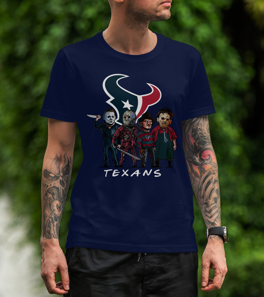 Houston Texans Halloween The Slasher Squad Texans T-Shirt